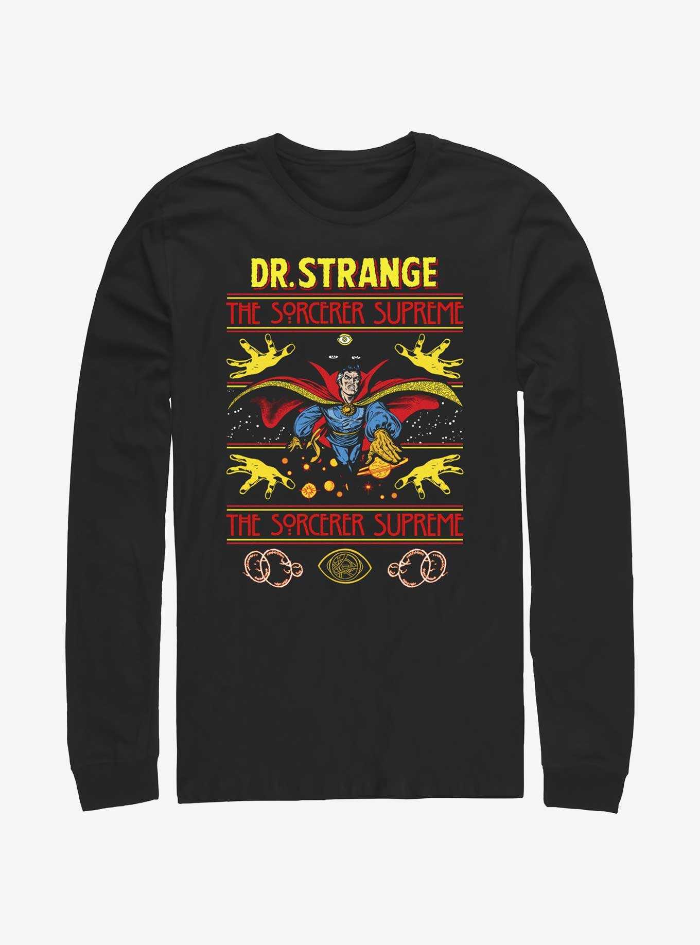 Marvel Doctor Strange Sorcerer Supreme Ugly Christmas Long-Sleeve T-Shirt, , hi-res