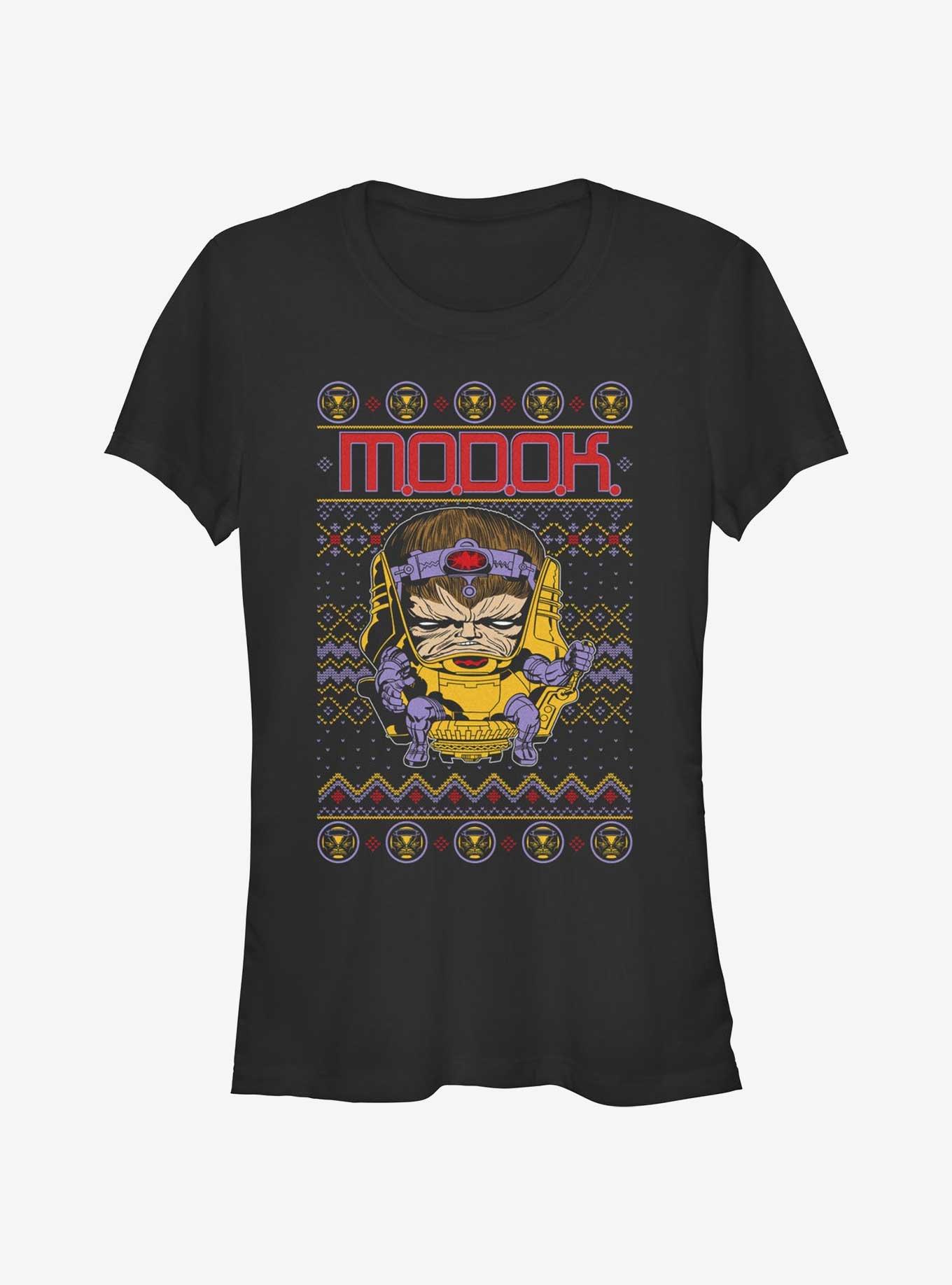Marvel Modok Ugly Christmas Girls T-Shirt, BLACK, hi-res