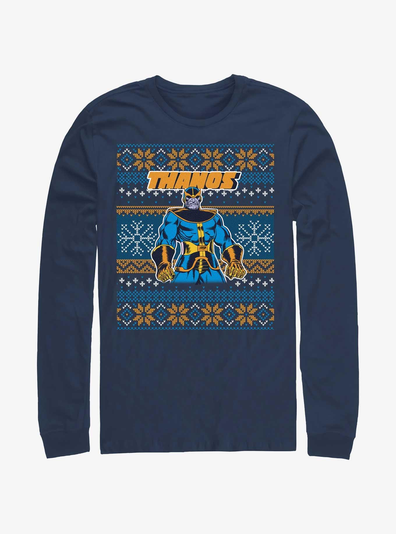 Marvel Thanos Ugly Christmas Long-Sleeve T-Shirt