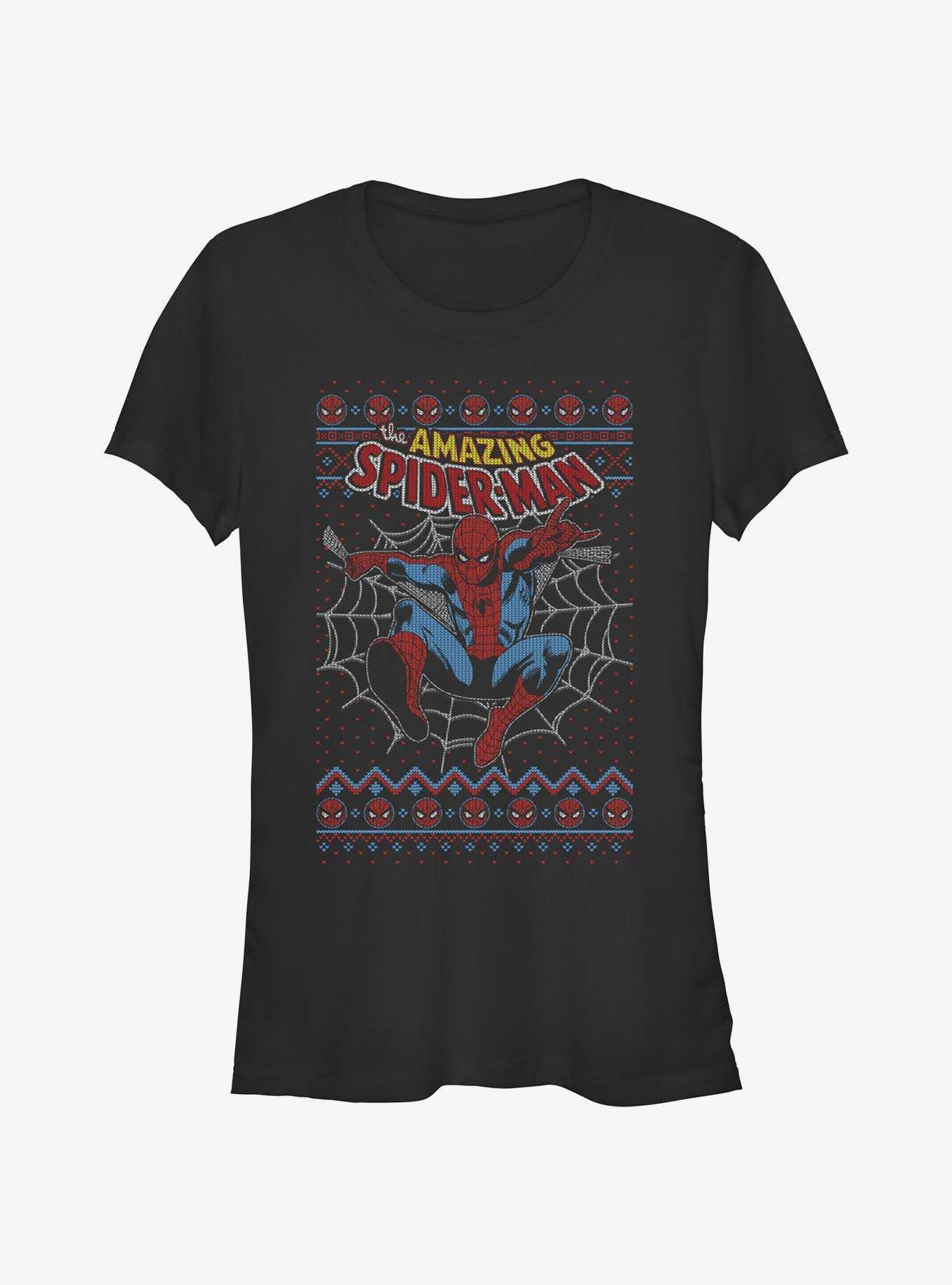 Marvel Spider-Man Web Jump Ugly Christmas Girls T-Shirt, , hi-res