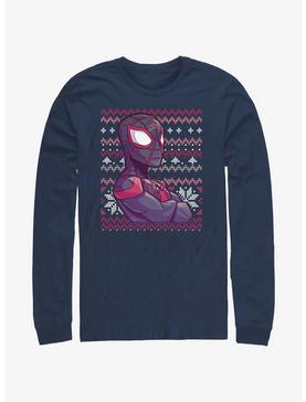 Marvel Spider-Man Miles Morales Ugly Christmas Long-Sleeve T-Shirt, , hi-res