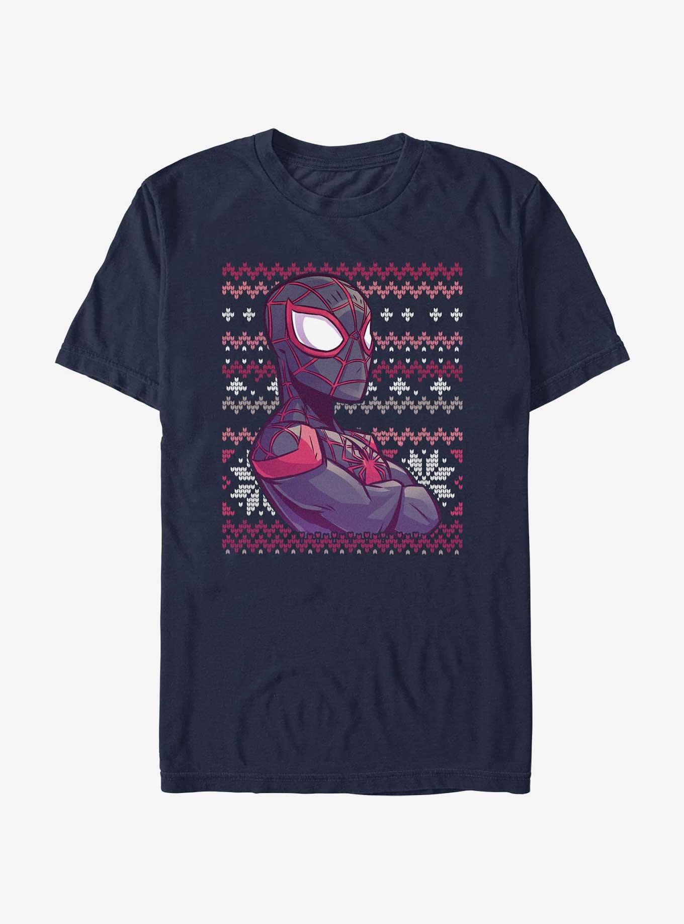 Marvel Spider-Man Miles Morales Ugly Christmas T-Shirt, , hi-res