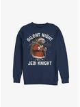 Star Wars Santa Yoda Silent Night Jedi Knight Sweatshirt, NAVY, hi-res