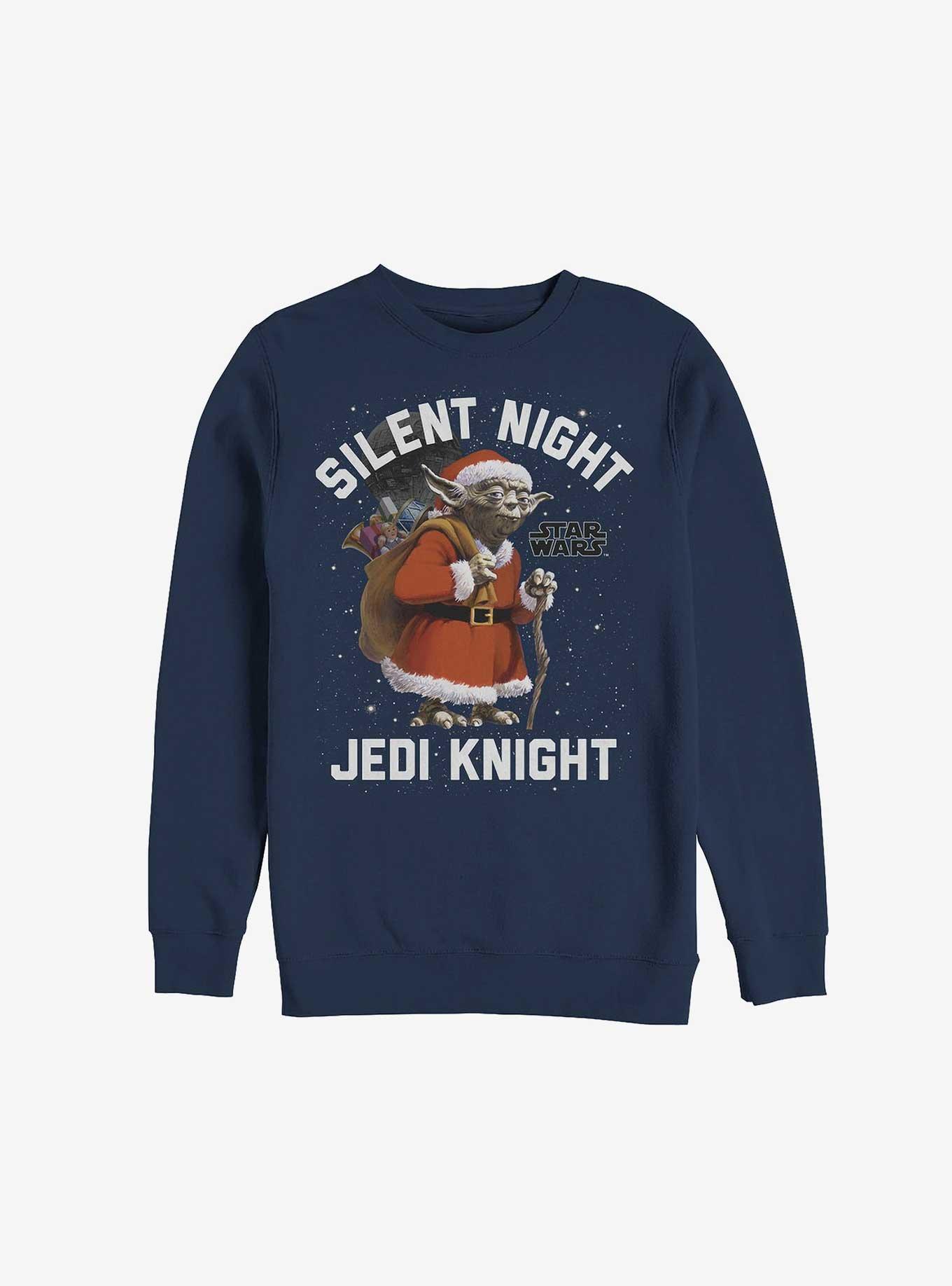 Star Wars Santa Yoda Silent Night Jedi Knight Sweatshirt, , hi-res