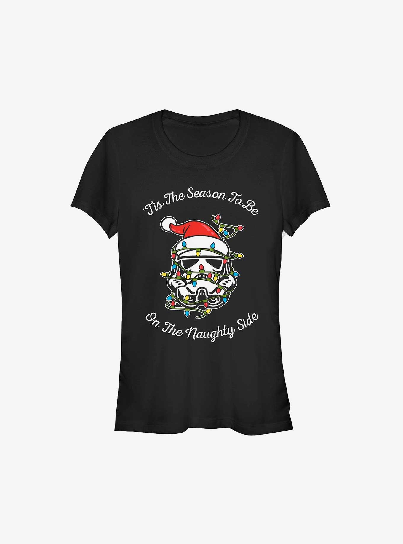 Star Wars 'Tis The Season To Be On The Naughty Side Girls T-Shirt, BLACK, hi-res