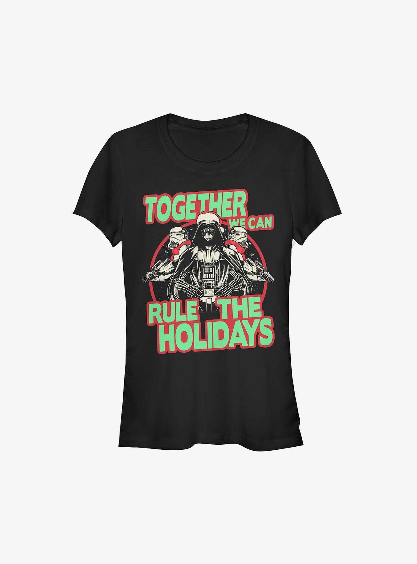 Star Wars Darth Vader Rule The Holidays Girls T-Shirt, BLACK, hi-res