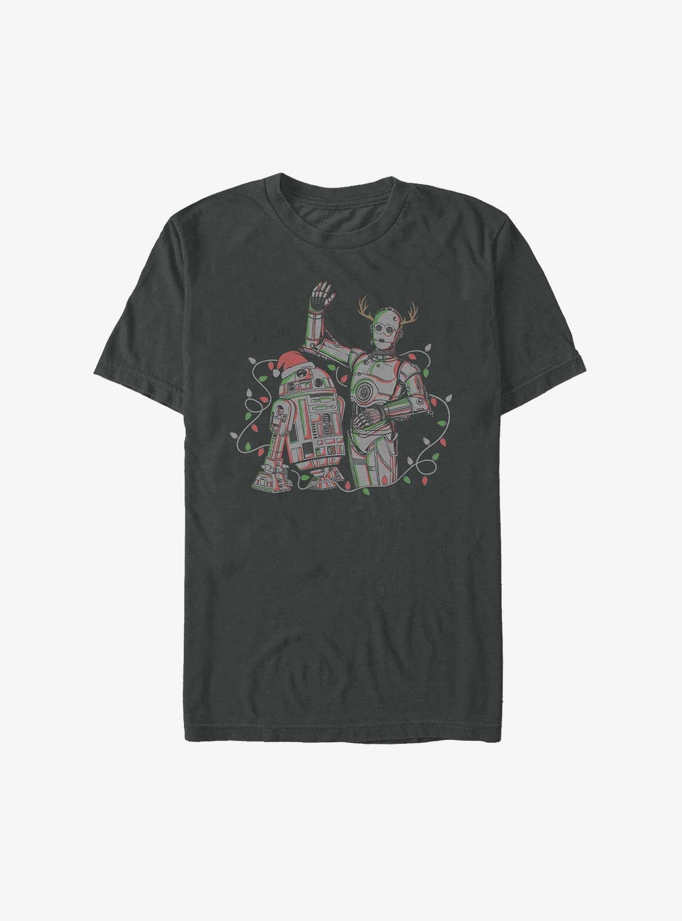 Star Wars R2-D2 and C-3PO Holiday Droids T-Shirt, CHARCOAL, hi-res