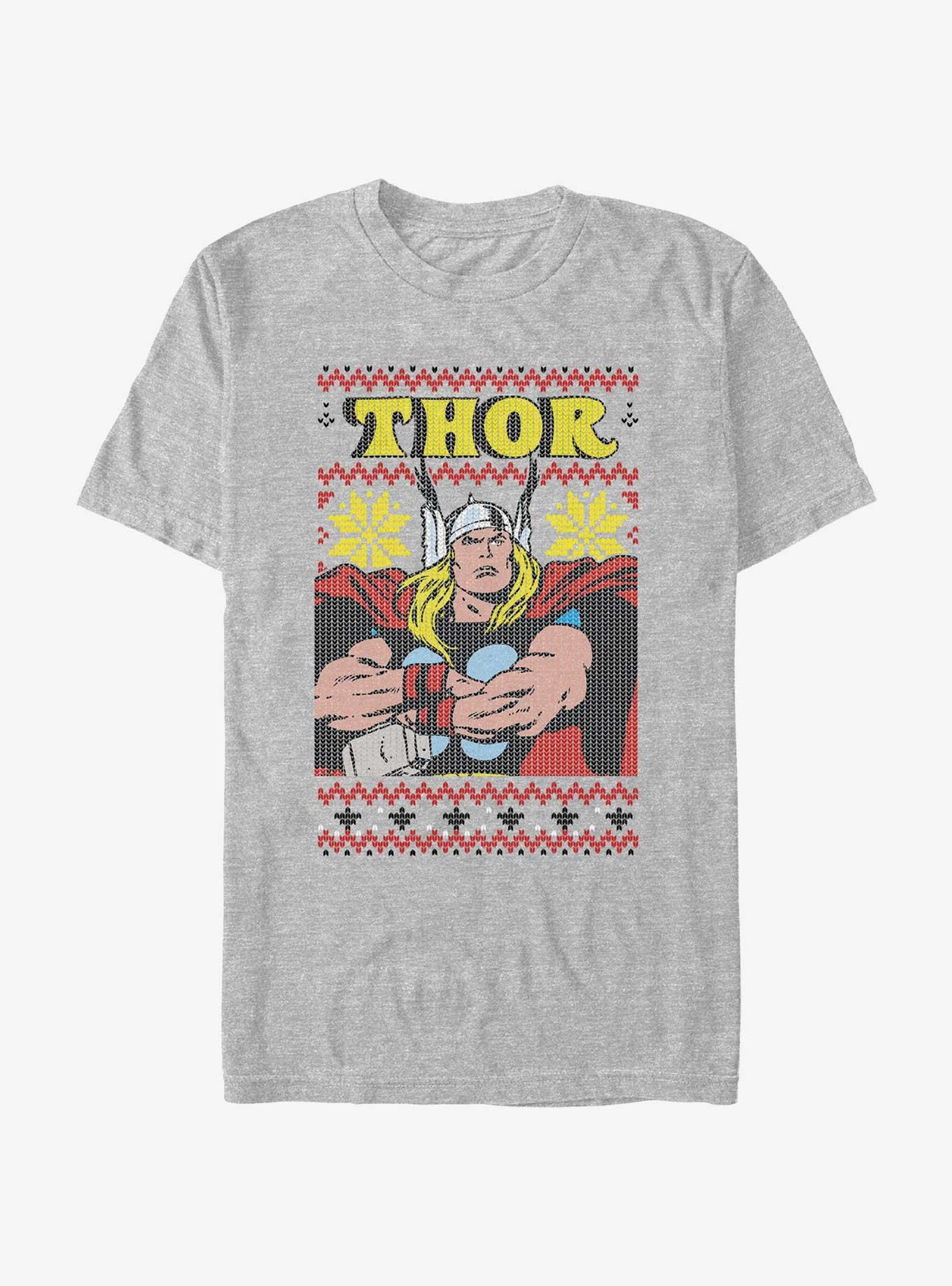 Marvel Thor Asgardian Ugly Christmas T-Shirt, ATH HTR, hi-res