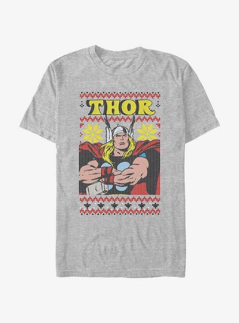 Marvel Thor Asgardian Ugly Christmas T-Shirt - GREY | Hot Topic