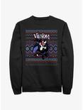 Marvel Venom Venomous Ugly Christmas Sweatshirt, BLACK, hi-res
