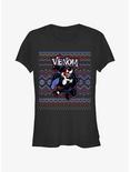 Marvel Venom Venomous Ugly Christmas Girls T-Shirt, BLACK, hi-res