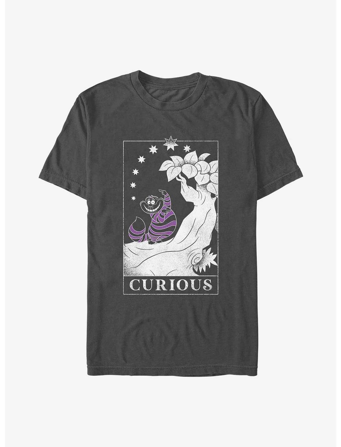 Disney Alice In Wonderland Curious Cosmic Cheshire T-Shirt, CHARCOAL, hi-res
