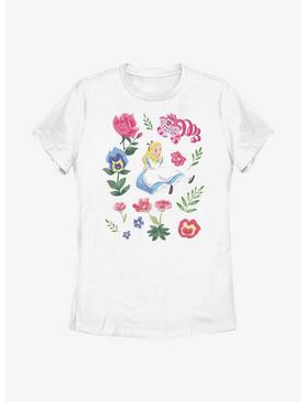 Disney Alice In Wonderland Friends Flowers Womens T-Shirt, , hi-res