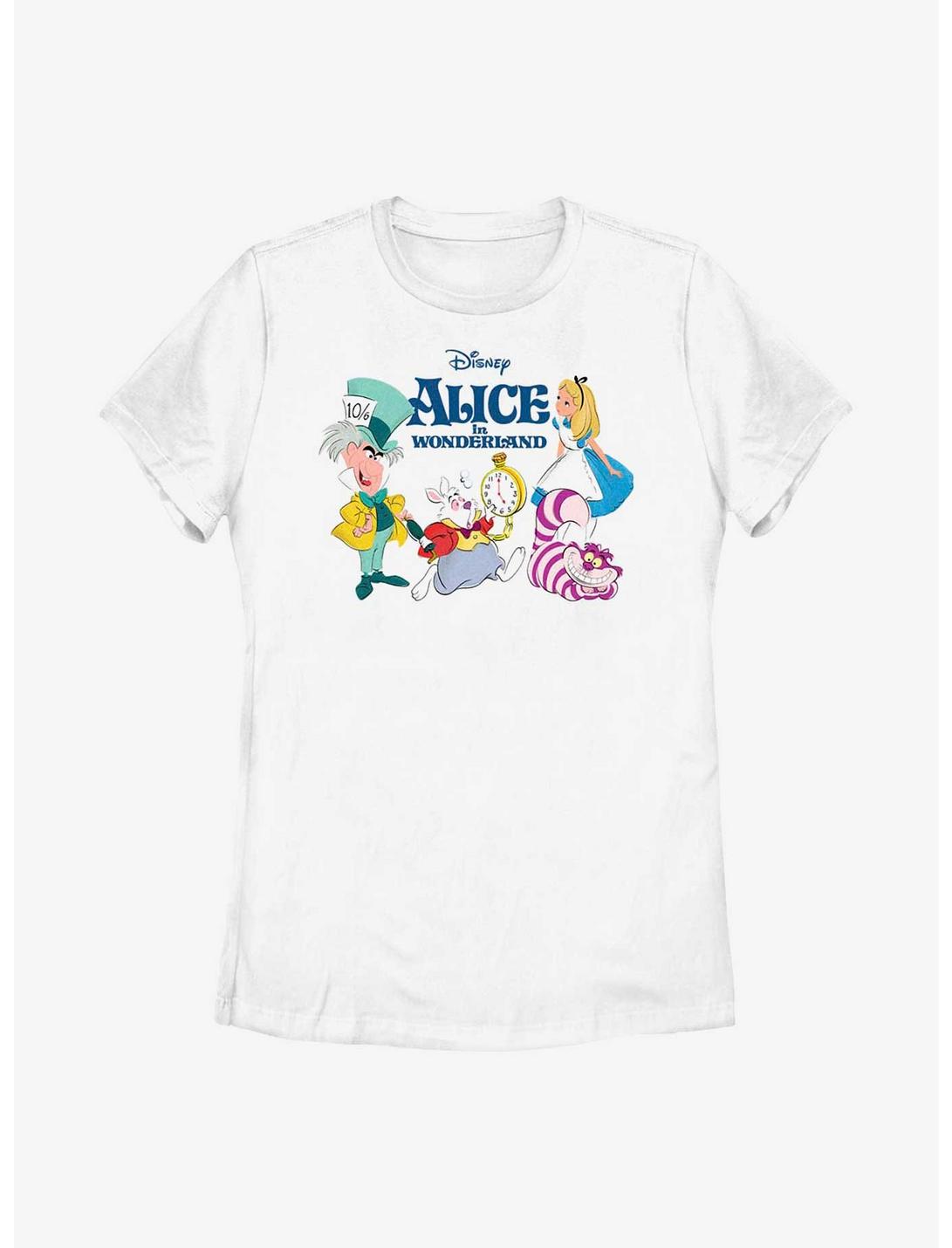 Disney Alice In Wonderland Friends Womens T-Shirt, WHITE, hi-res