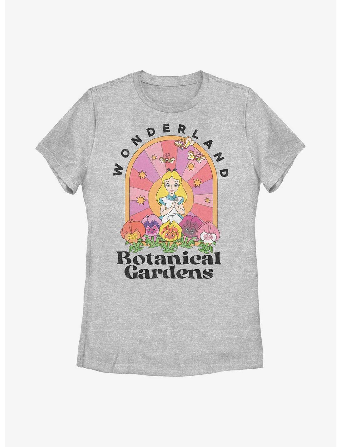 Disney Alice In Wonderland Retro Botanical Garden Womens T-Shirt, ATH HTR, hi-res