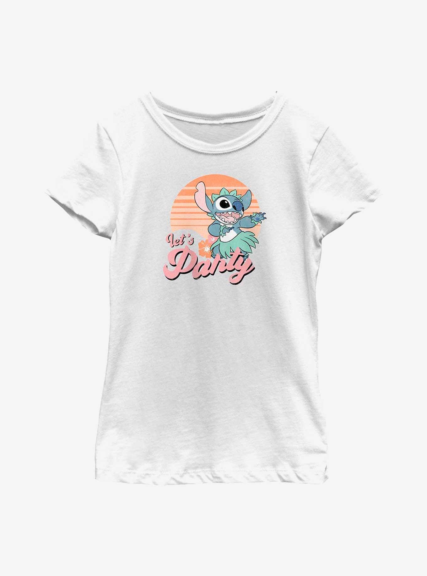 Disney Lilo & Stitch Let's Party Youth Girls T-Shirt, WHITE, hi-res