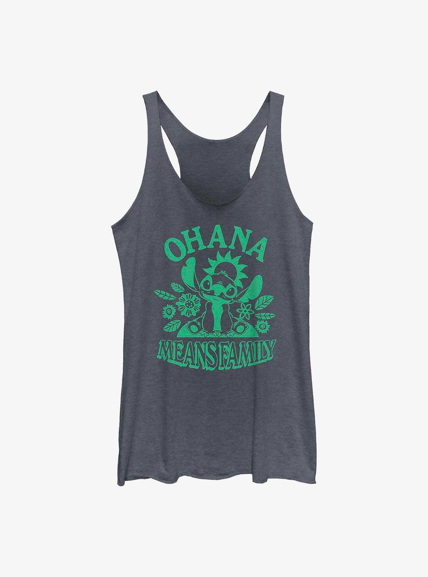 Disney Lilo & Stitch Ohana Womens Tank Top, NAVY HTR, hi-res