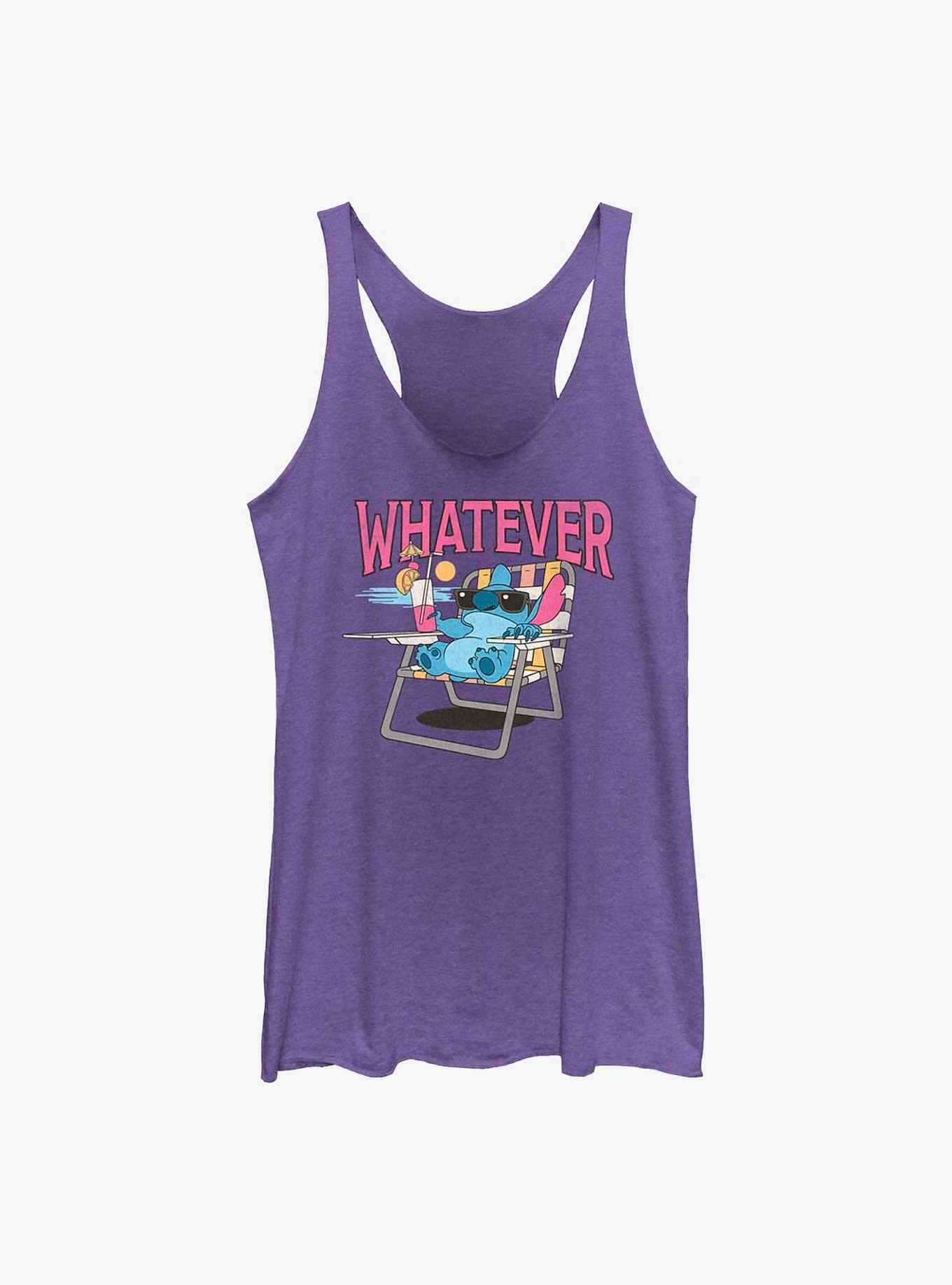 Disney Lilo & Stitch Whatever Stitch Womens Tank Top, PUR HTR, hi-res