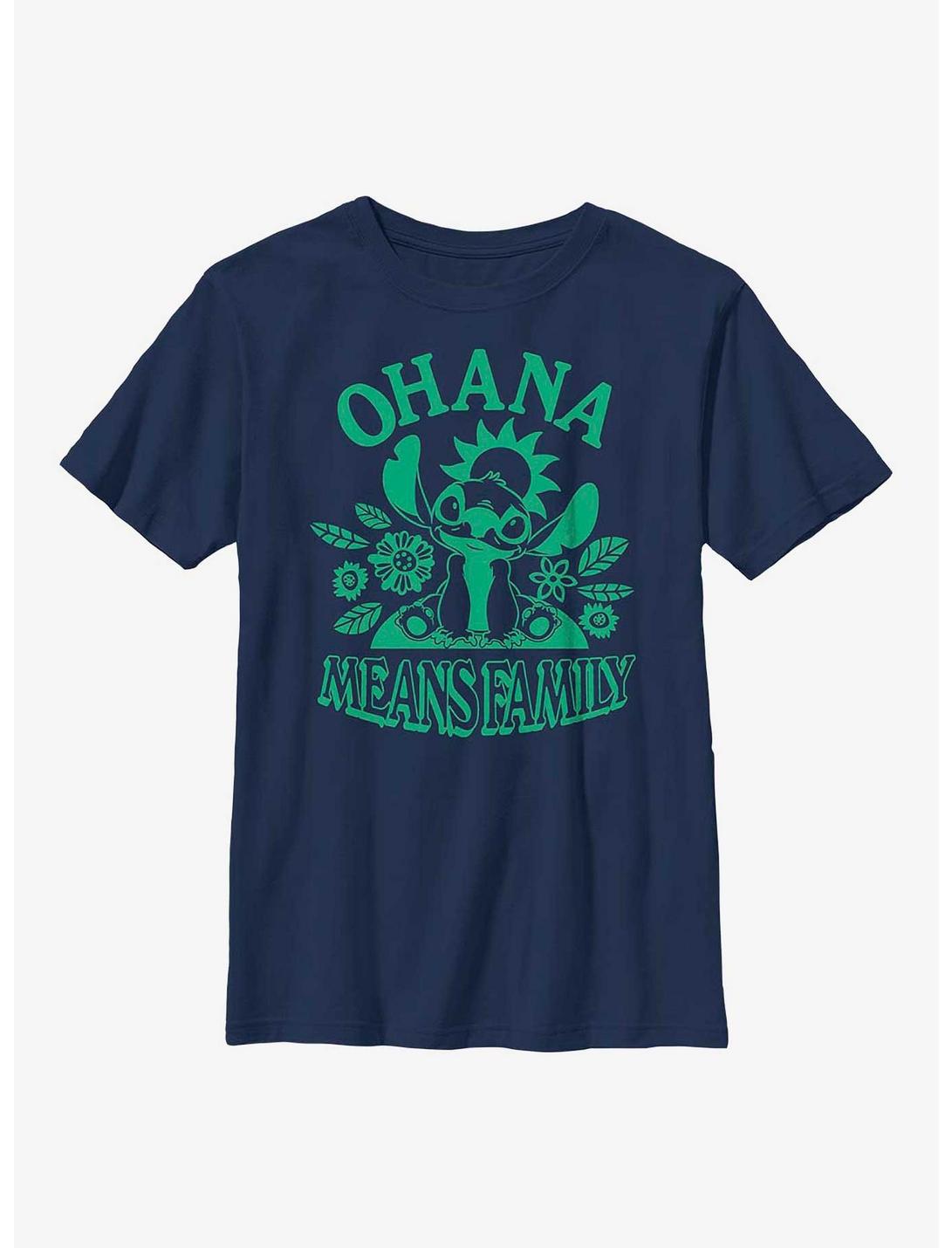 Disney Lilo & Stitch Ohana Youth T-Shirt, NAVY, hi-res