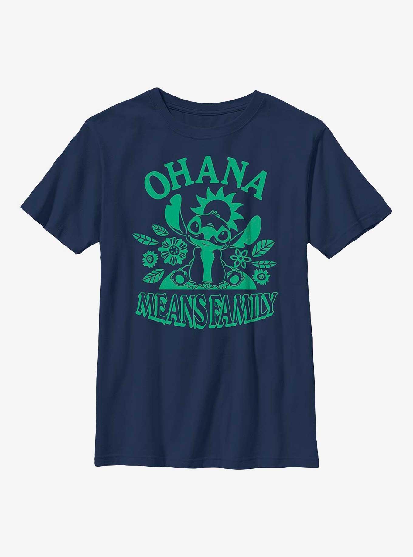 Disney Lilo & Stitch Ohana Youth T-Shirt, NAVY, hi-res