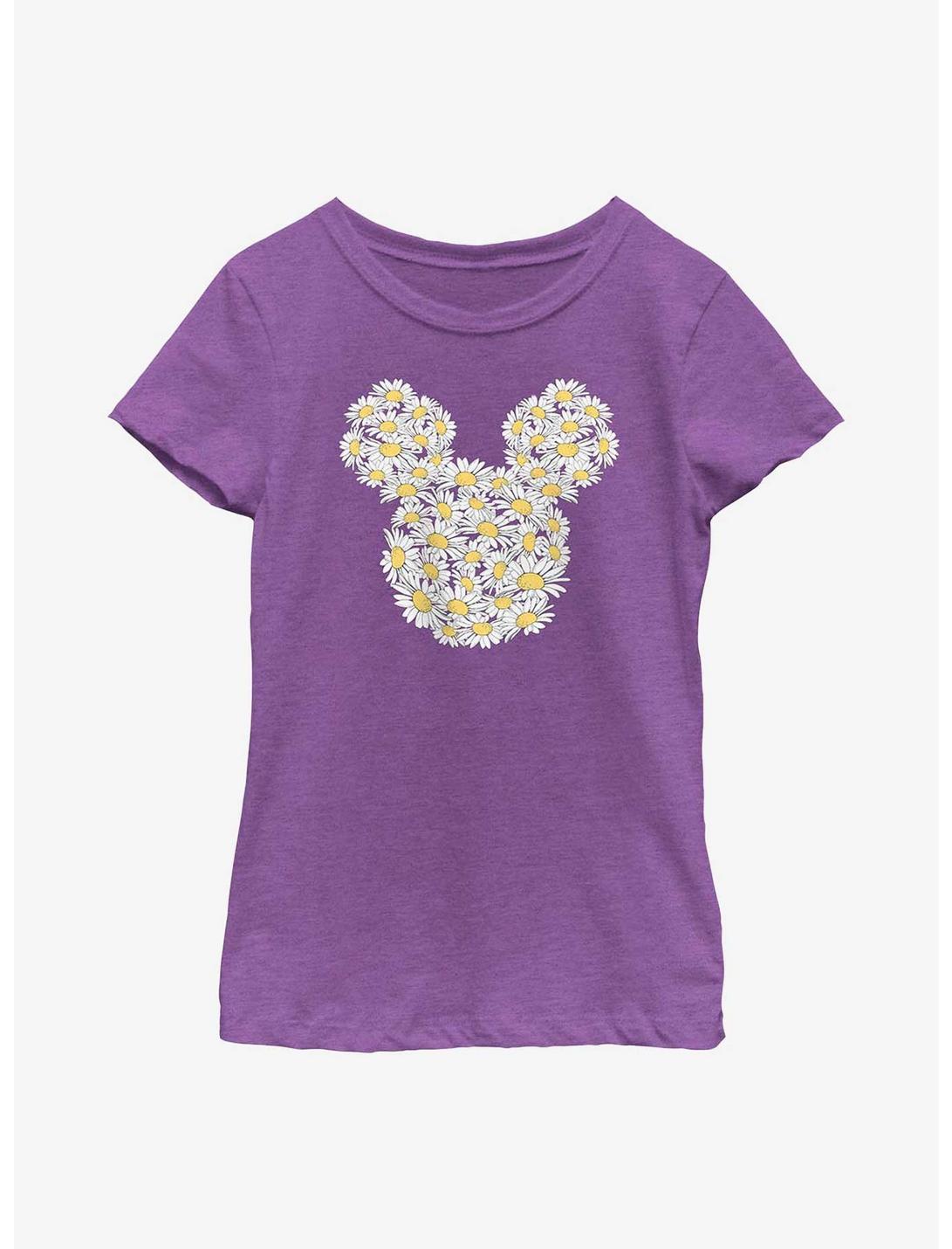 Disney Mickey Mouse Daisy Flower Fill Youth Girls T-Shirt, PURPLE BERRY, hi-res