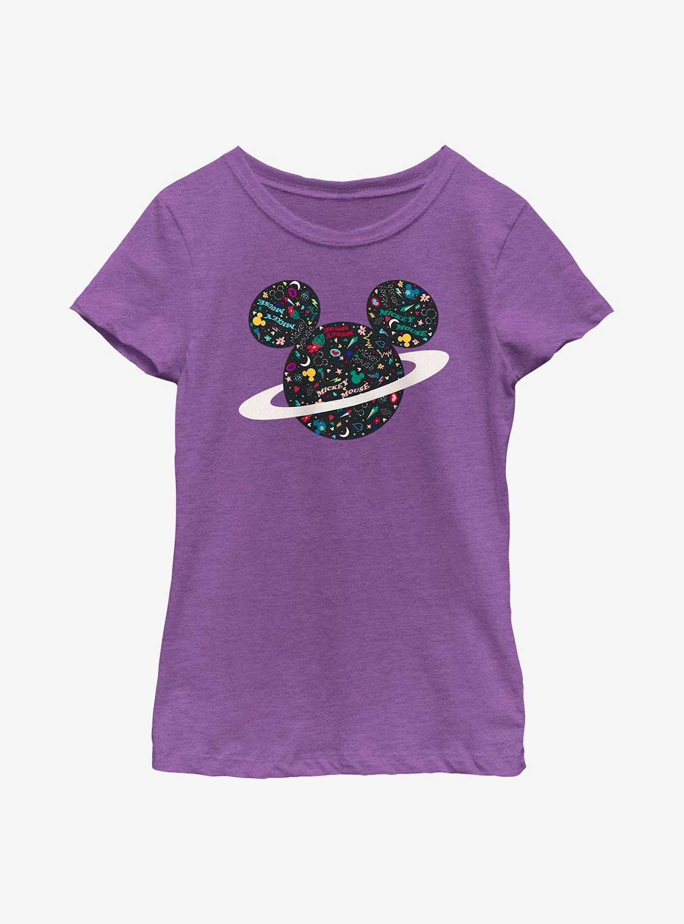 Disney Mickey Mouse Planet Mickey Youth Girls T-Shirt, PURPLE BERRY, hi-res