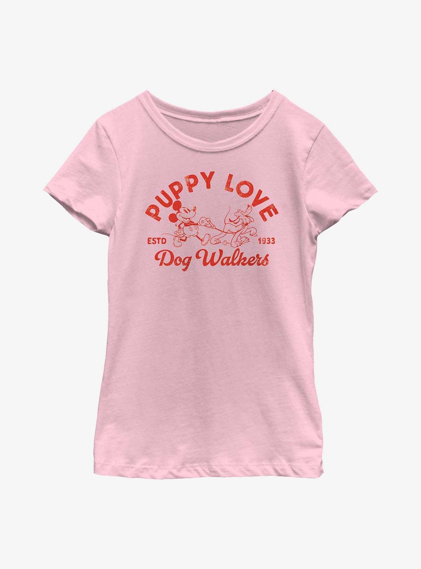 Disney Mickey Mouse Puppy Love Youth Girls T-Shirt, PINK, hi-res