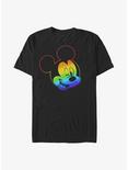Disney Mickey Mouse Rainbow Mickey T-Shirt, BLACK, hi-res