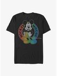 Disney Mickey Mouse Rainbow Mouse T-Shirt, BLACK, hi-res