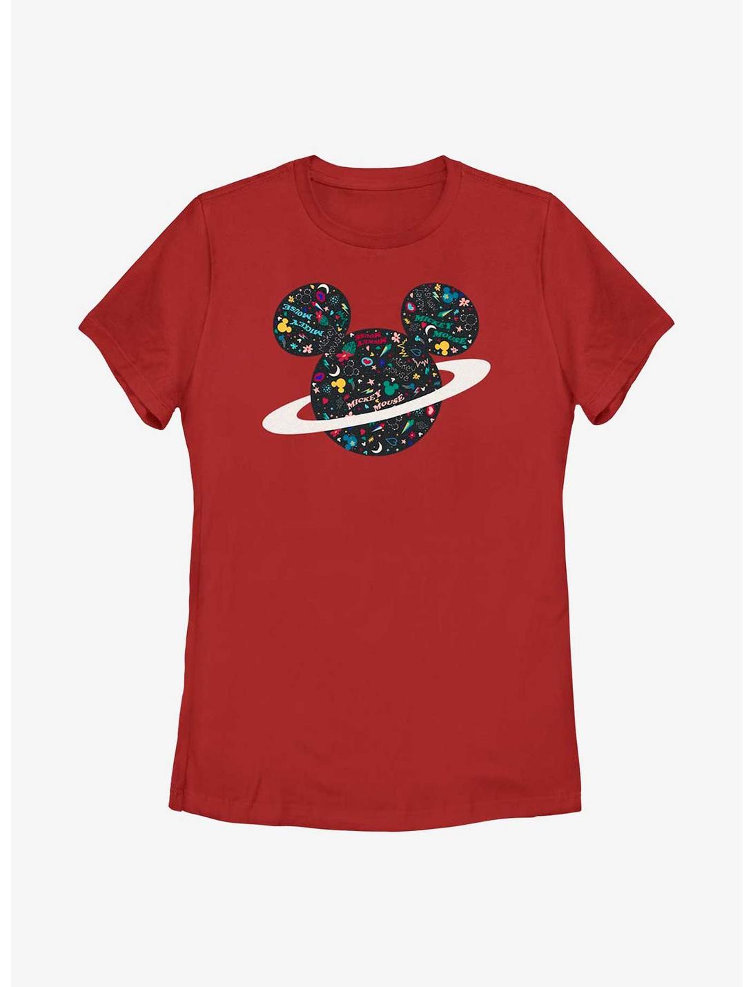 Disney Mickey Mouse Planet Mickey Womens T-Shirt, RED, hi-res