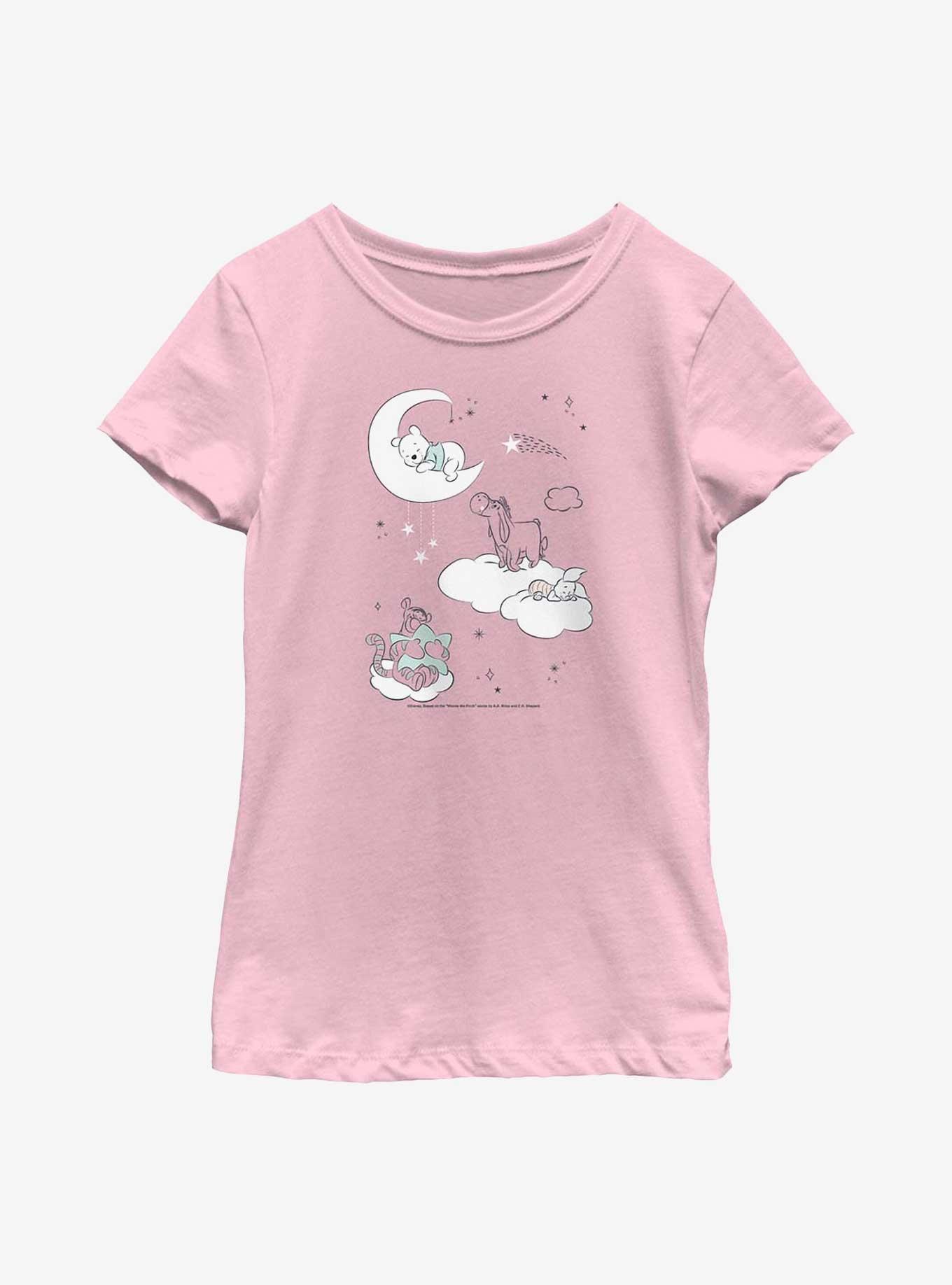 Disney Winnie The Pooh Group Dreams Youth Girls T-Shirt, PINK, hi-res