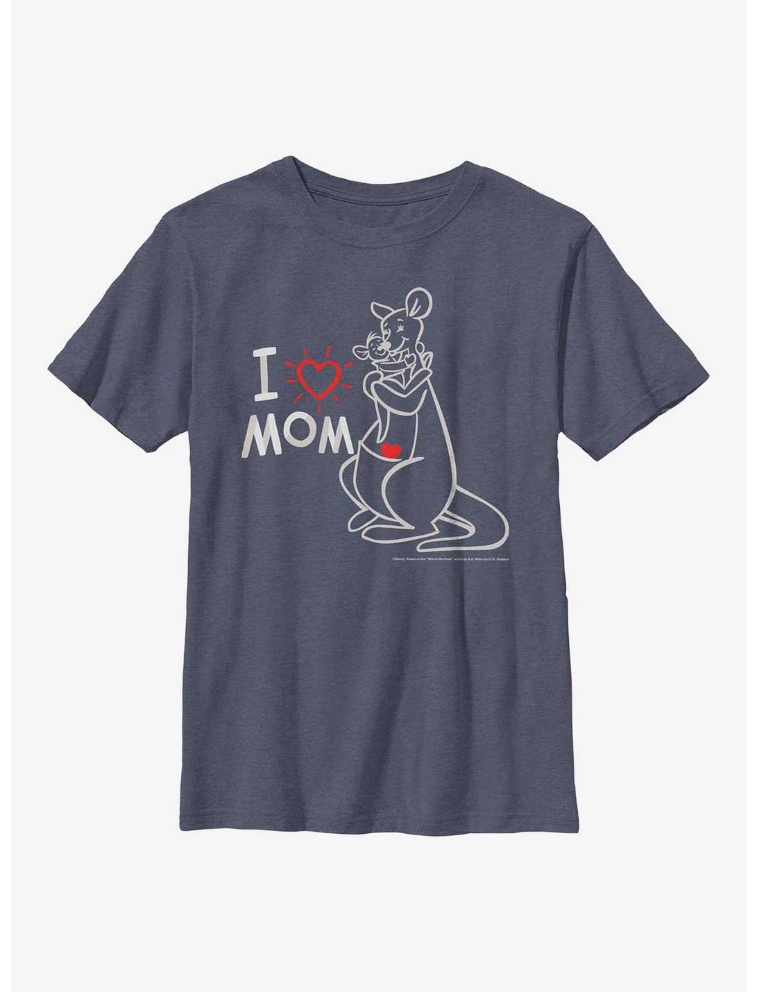 Disney Winnie The Pooh I Love Mom Youth T-Shirt, NAVY HTR, hi-res