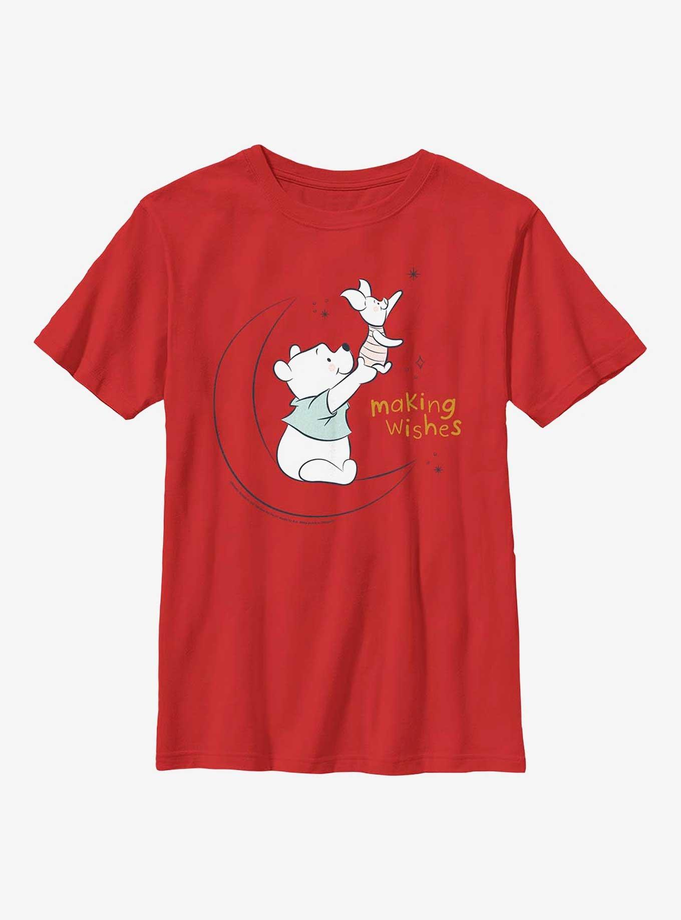 Disney Winnie The Pooh Making Wishes Youth T-Shirt, RED, hi-res