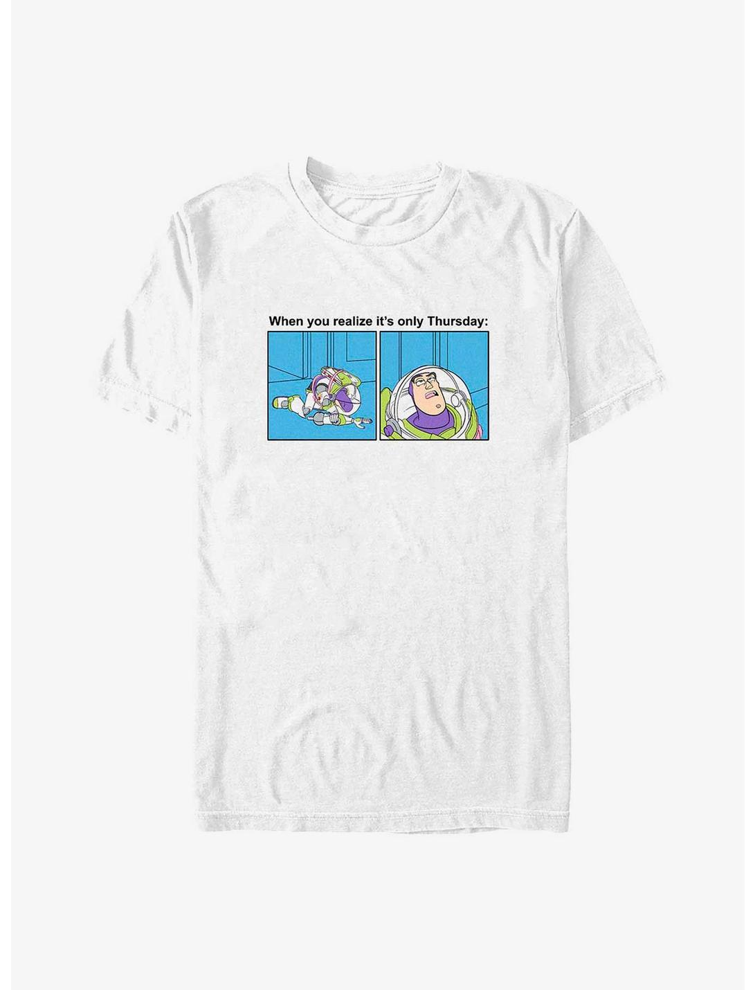 Disney Pixar Toy Story Buzz Meme T-Shirt, WHITE, hi-res