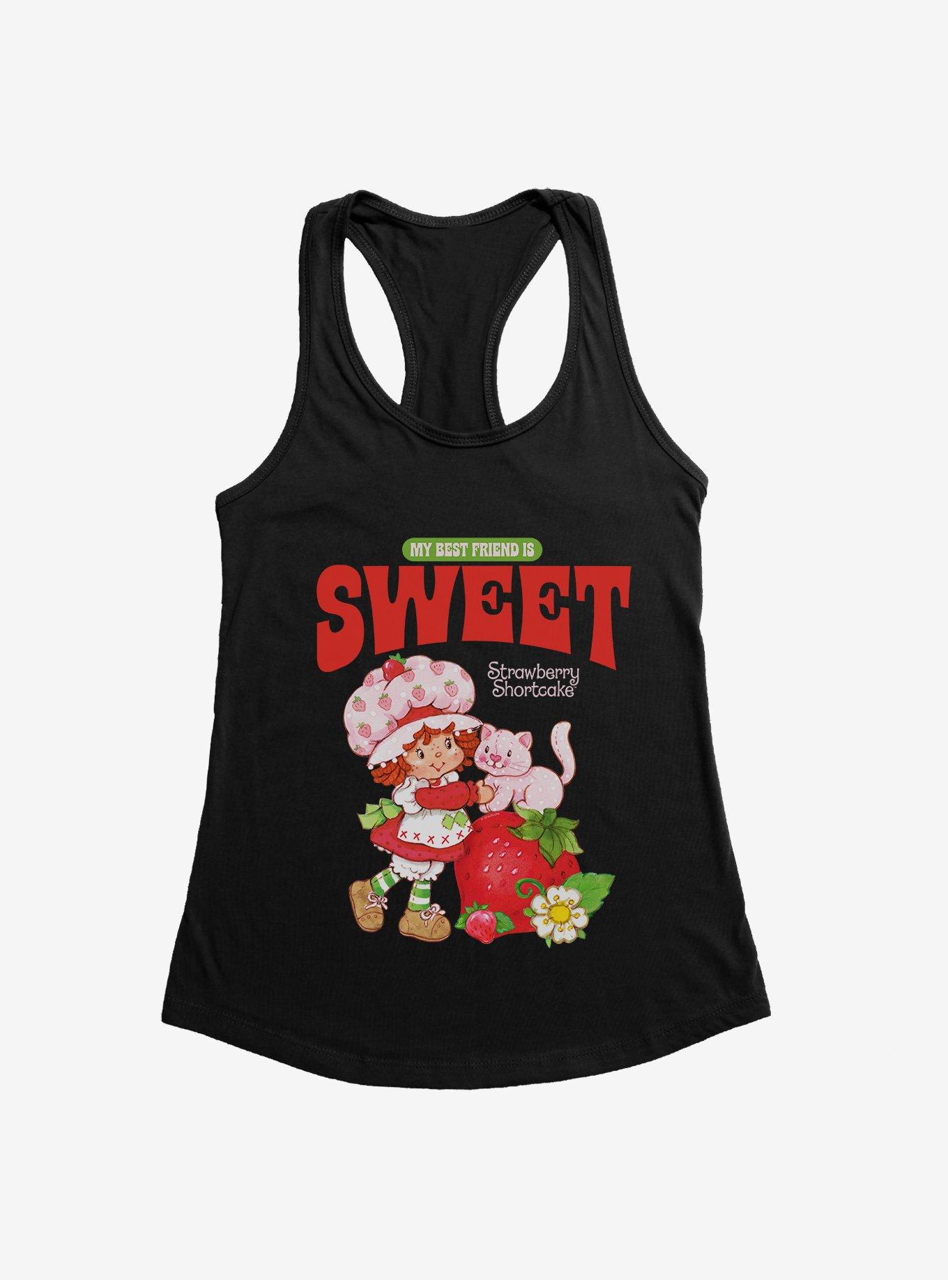 Strawberry Shortcake & Custard Vintage My Best Friend Is Sweet Girls Tank Top, , hi-res