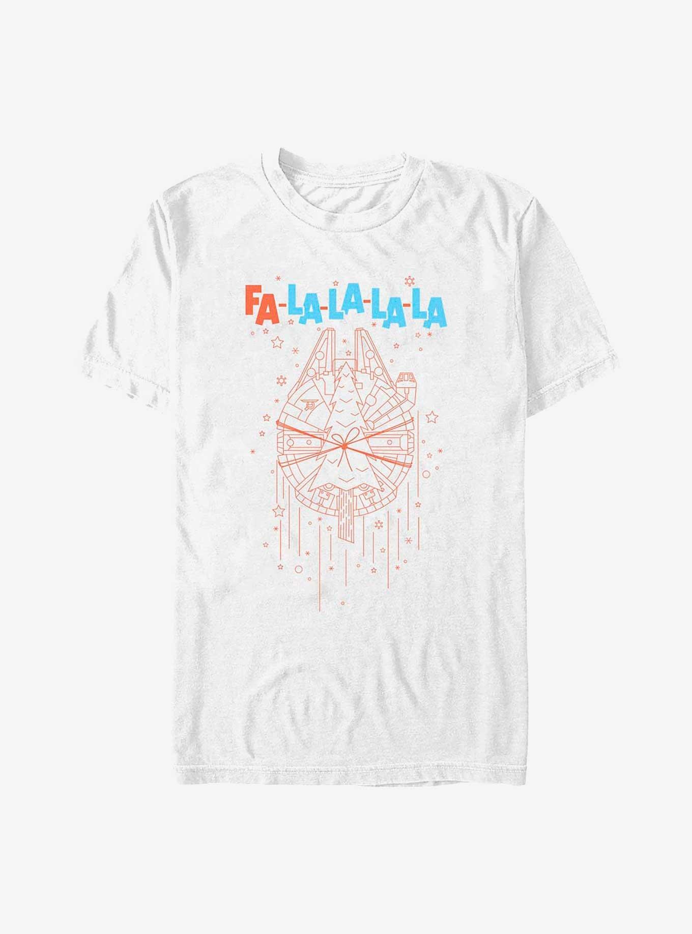 Star Wars Fa La La Falcon T-Shirt, WHITE, hi-res