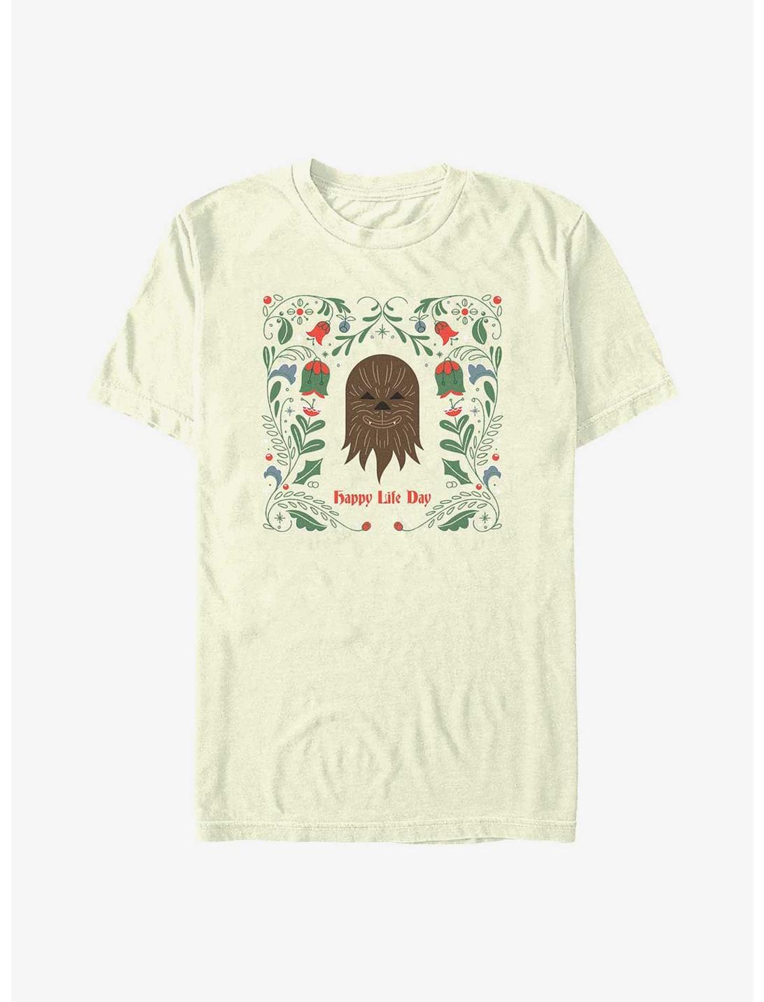 Star Wars Chewie Happy Life Day T-Shirt, NATURAL, hi-res