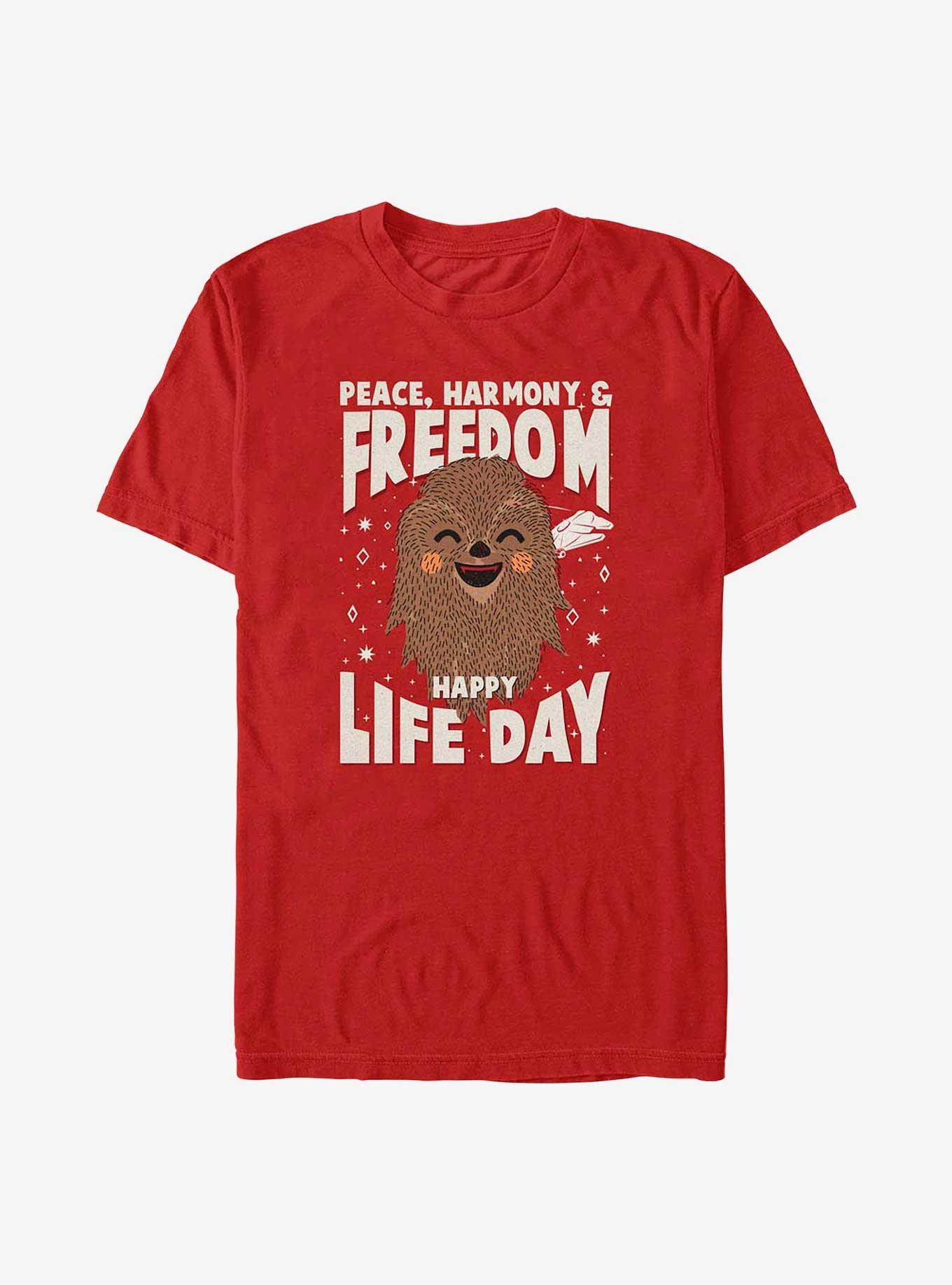 Star Wars Chewie Happy Life Day T-Shirt, RED, hi-res