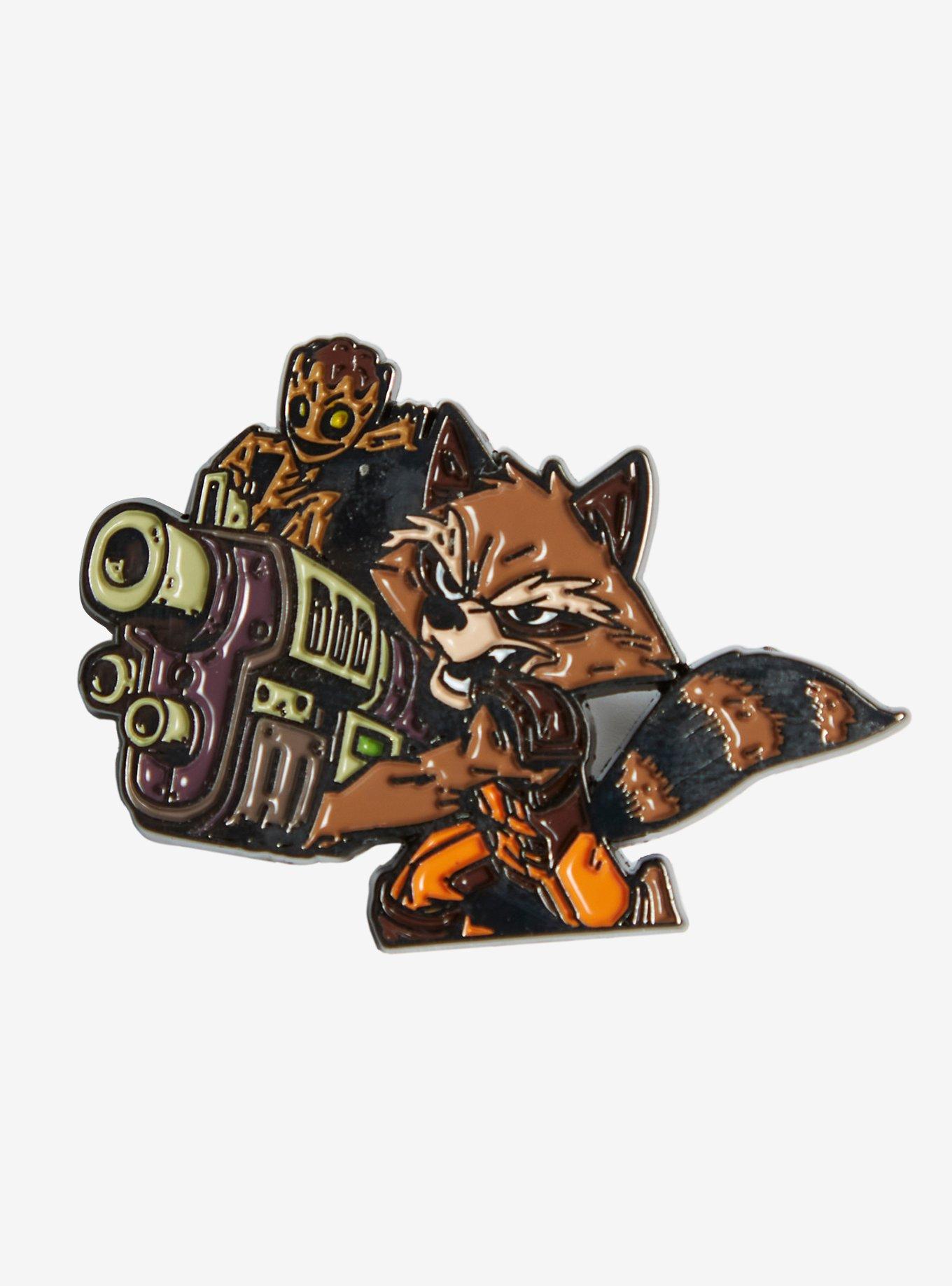 Marvel Guardians of the Galaxy Rocket and Groot Enamel Pin - BoxLunch Exclusive, , hi-res