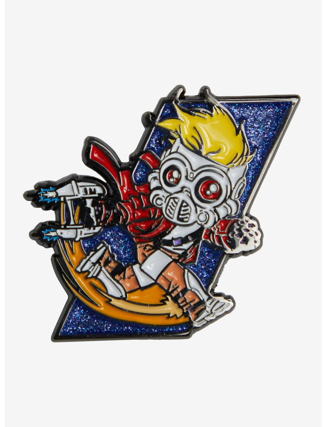 Marvel Guardians of the Galaxy Star-Lord Glitter Enamel Pin - BoxLunch Exclusive, , hi-res