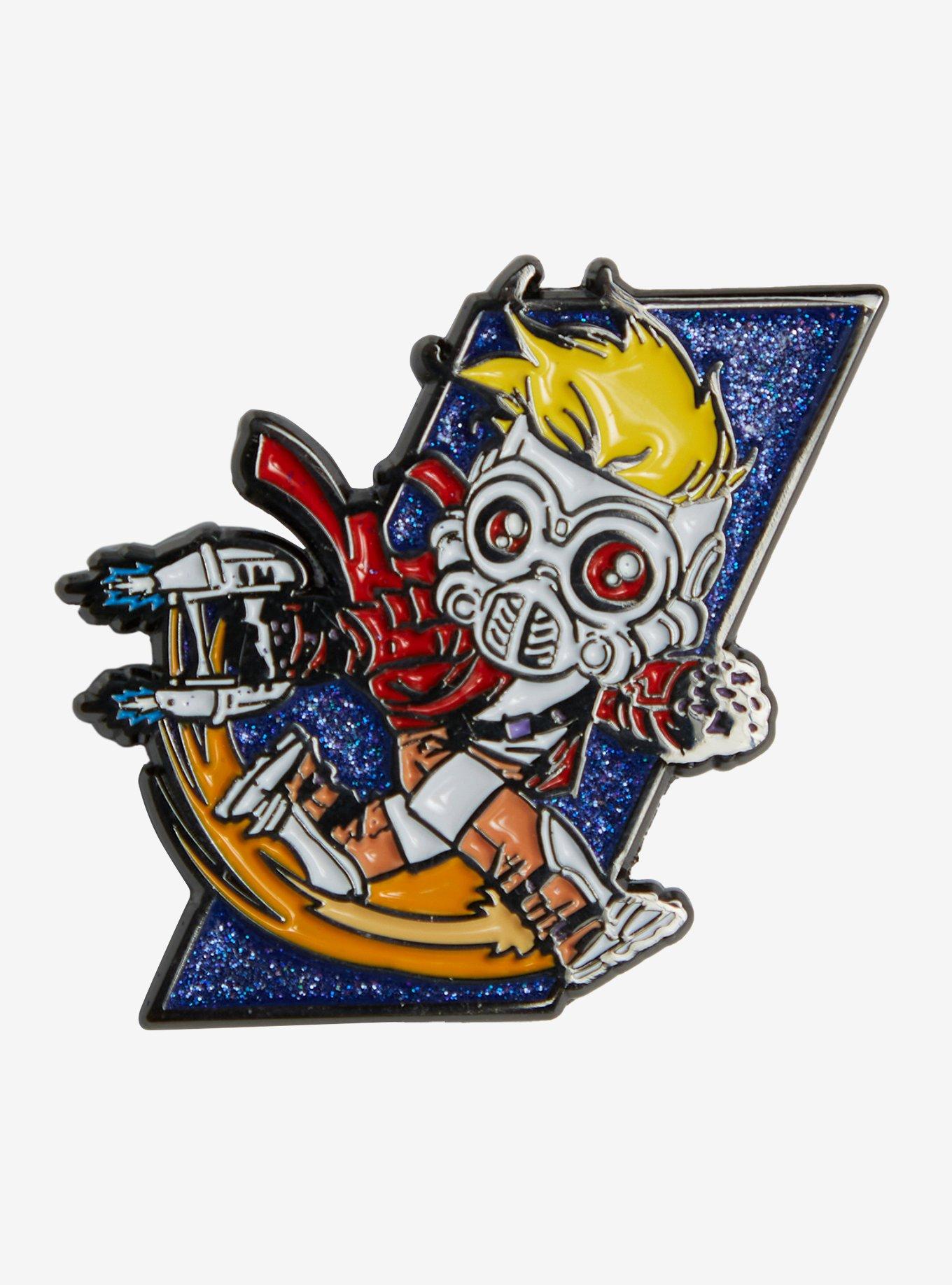 Marvel Guardians of the Galaxy Star-Lord Glitter Enamel Pin - BoxLunch Exclusive, , hi-res