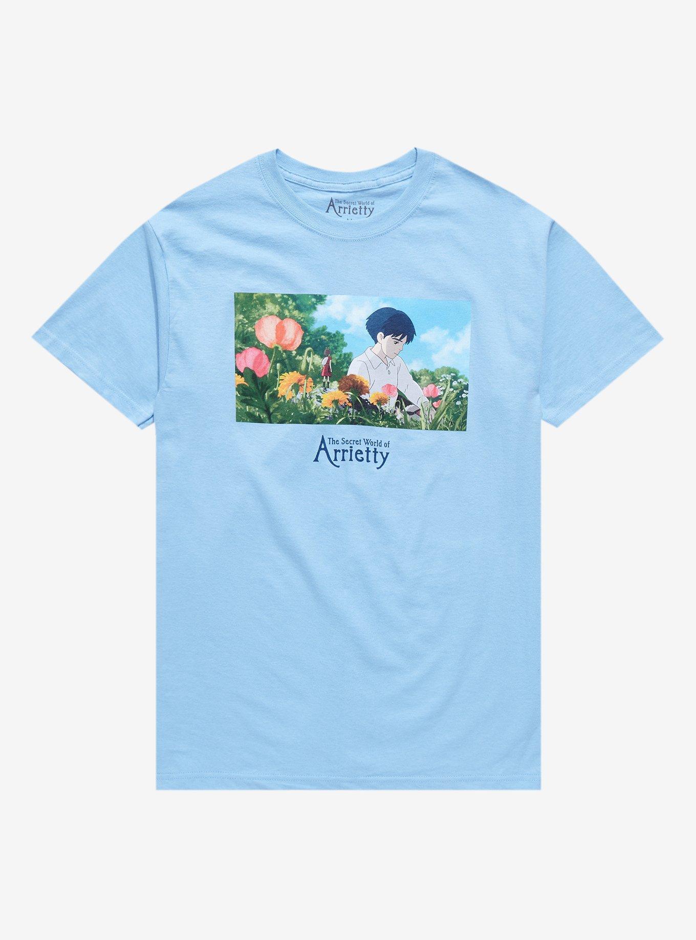 Studio Ghibli The Secret World of Arrietty Field Scene T-Shirt - BoxLunch Exclusive, LIGHT BLUE, hi-res