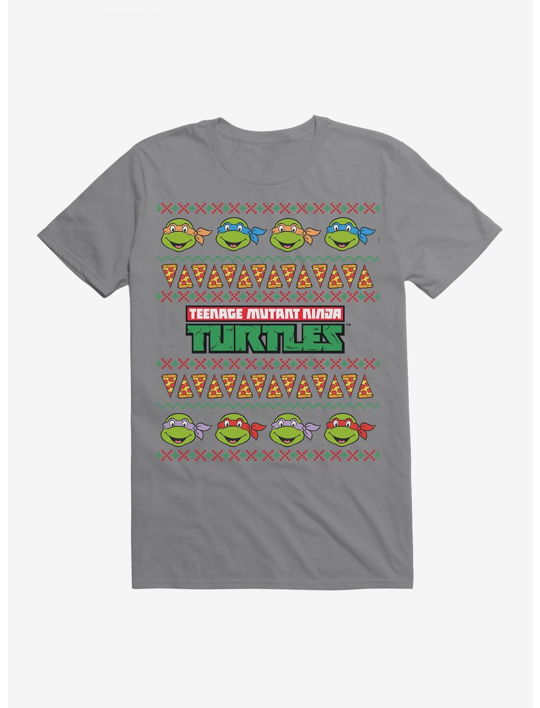 Teenage Mutant Ninja Turtles Ugly Christmas Sweater T-Shirt Grey