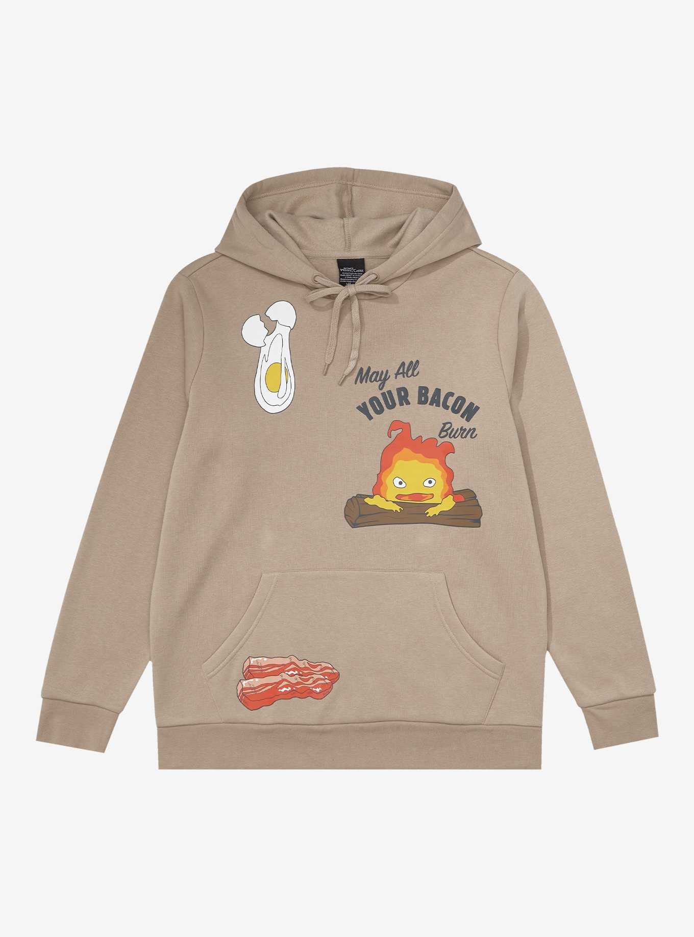 Studio Ghibli Howl's Moving Castle Calcifer Bacon Hoodie - BoxLunch Exclusive, , hi-res