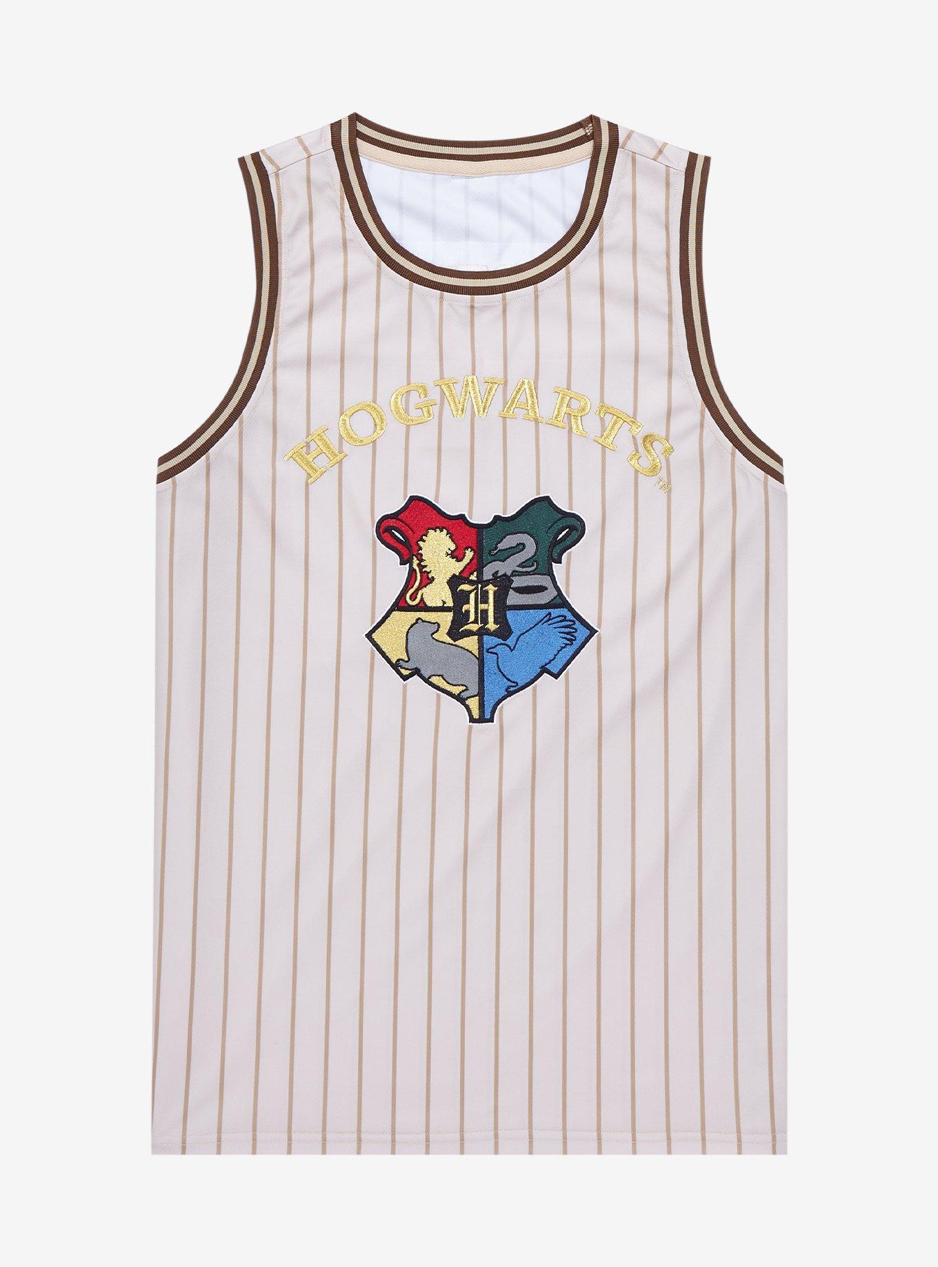 Harry Potter Hogwarts Crest Basketball Jersey - BoxLunch Exclusive, BEIGE, hi-res