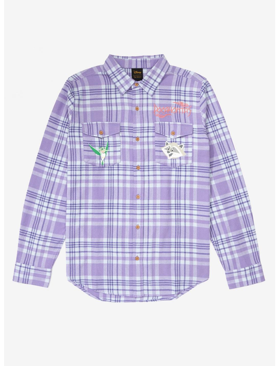 Her Universe Disney Pocahontas Characters Flannel - BoxLunch Exclusive, PLAID, hi-res