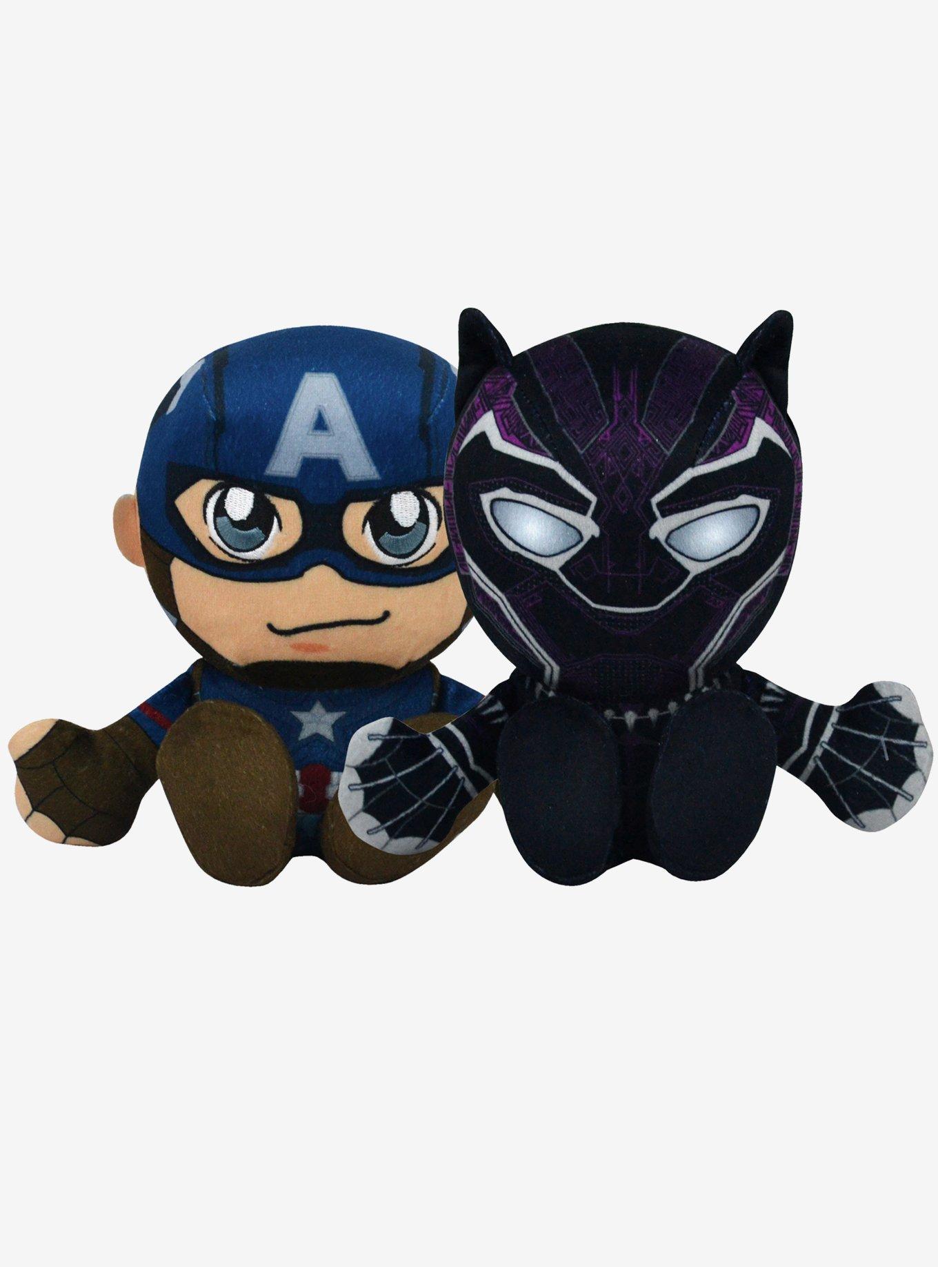 Marvel Black Panther & Captain America Kuricha Sitting Plush Bundle, , hi-res