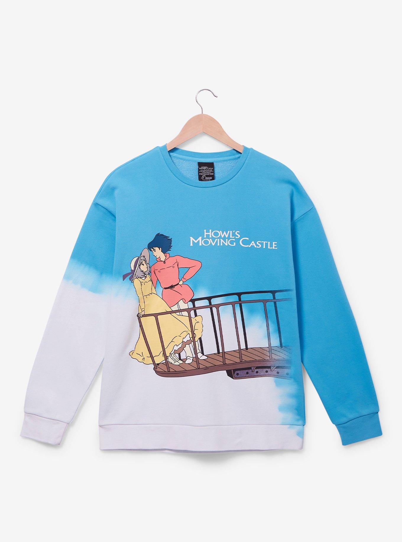 Studio Ghibli Howl's Moving Castle Sophie & Howl Split-Dye Crewneck, LIGHT BLUE, hi-res