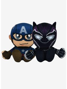 Marvel Black Panther & Captain America Kuricha Sitting Plush Bundle, , hi-res