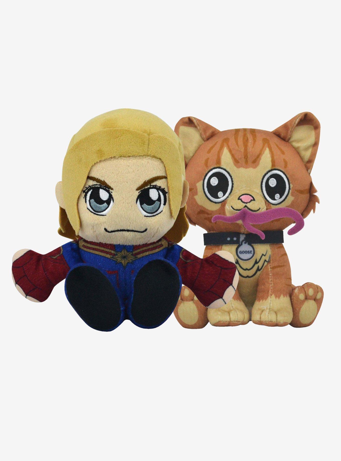 Marvel Captain Marvel & Goose Kuricha Sitting Plush Bundle, , hi-res